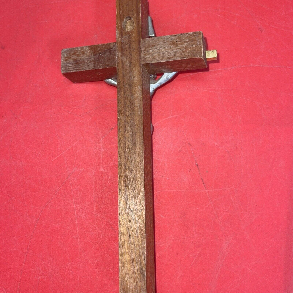 Vintage Wooden Christian Crosses Last Rites, Old Wooden Tin Jesus Lot 4 (Damage)