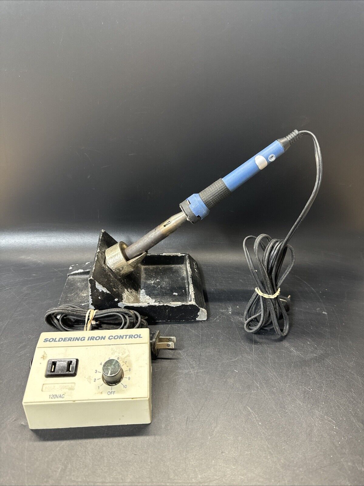 Vintage Electric Soldering Iron And Soldering Iron Control/ Works