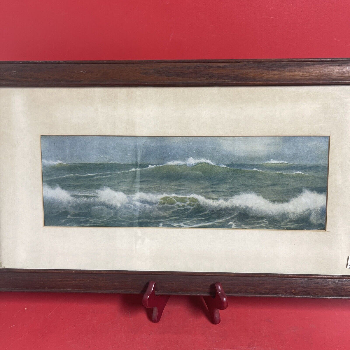 R. Atkinson Fox, Sail Boats Ocean Waves  Framed Print 1908