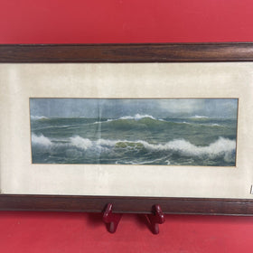 R. Atkinson Fox, Sail Boats Ocean Waves  Framed Print 1908