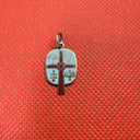 Vintage Sterling Silver Cross IC XC Nice Bible Light Blue Enamel