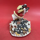 VINTAGE CHRISTMAS SNOWMAN WITH SKATERS MUSIC BOX