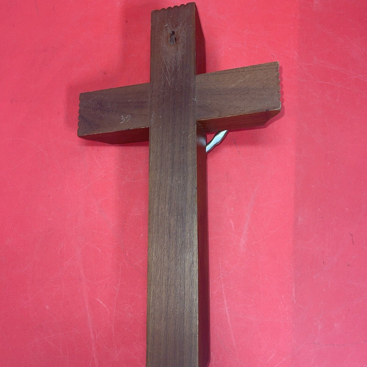 Vintage Wooden Christian Crosses Last Rites, Old Wooden Tin Jesus Lot 4 (Damage)