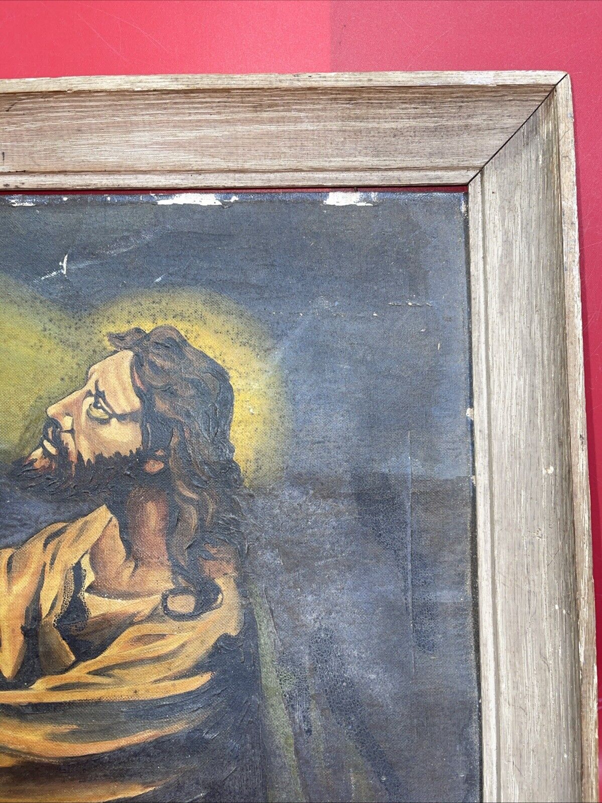 Vintage Jesus Praying In The Garden of Gethsemane in 16”x20”