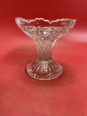 Pedestal Crystal Center Table Vase / Fruit Bowl