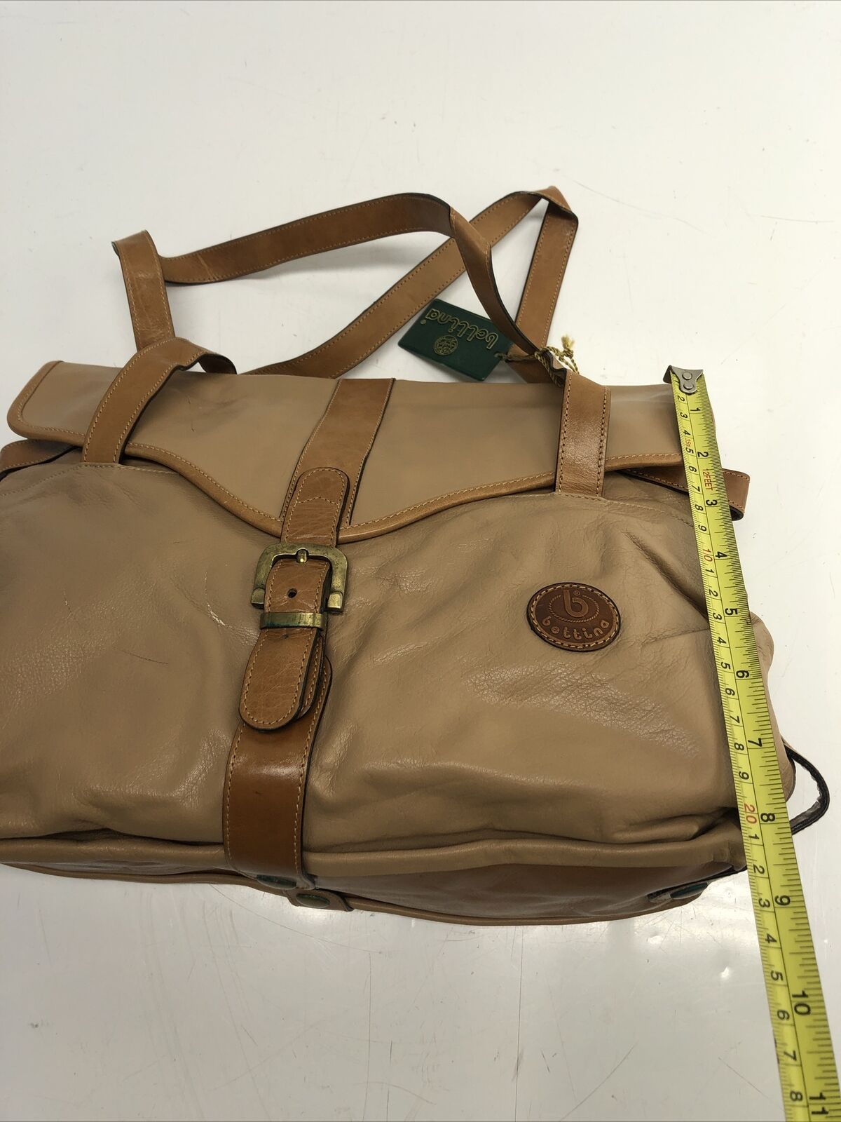 Bettina Light Brown Leather Satchel Handbag