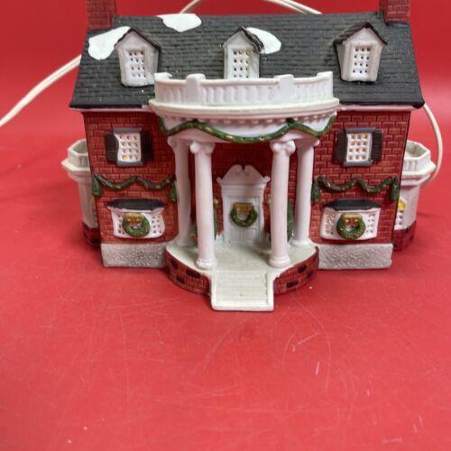 1993 Red Brick Colonial Lighted HouseLemax Dickensvale Collection Vintage 