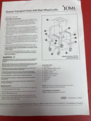 DMI 3-1 Rolling Shower Chair, Rolling Shower Chair, 24" x 22" x 34", 250 lb New 