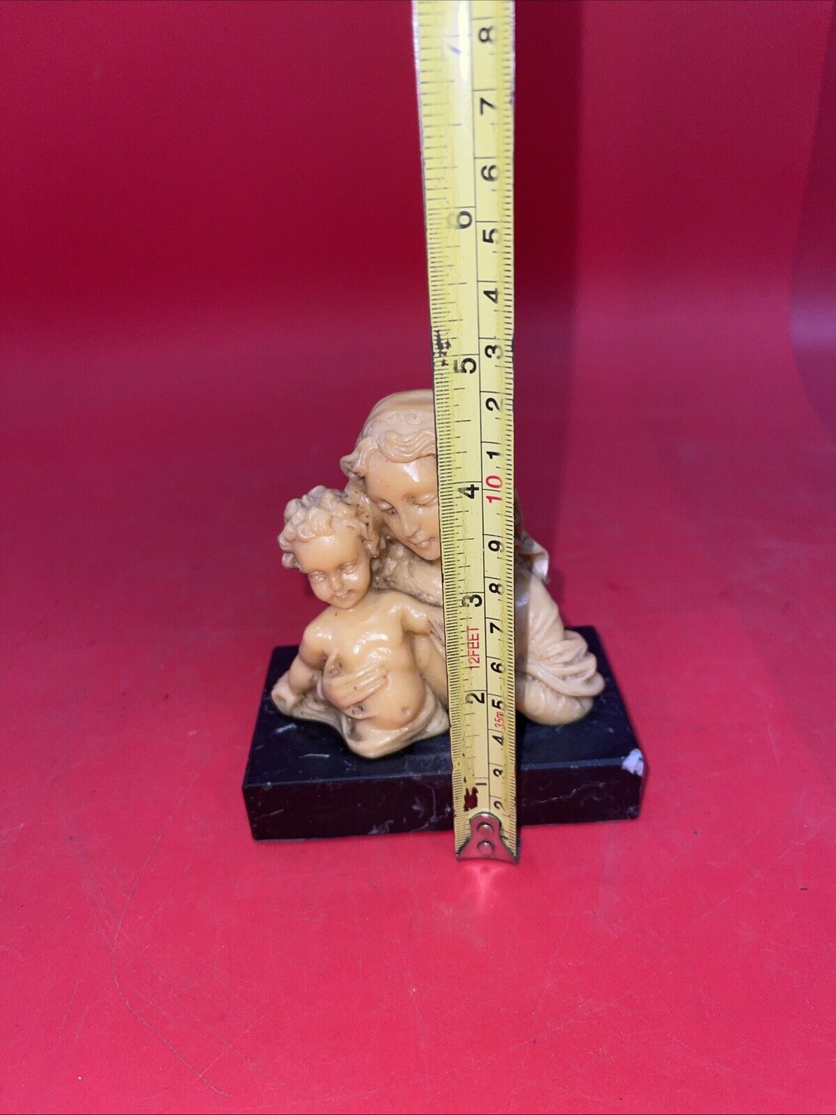Vintage Italian Plastic Madonna and Child Figurine