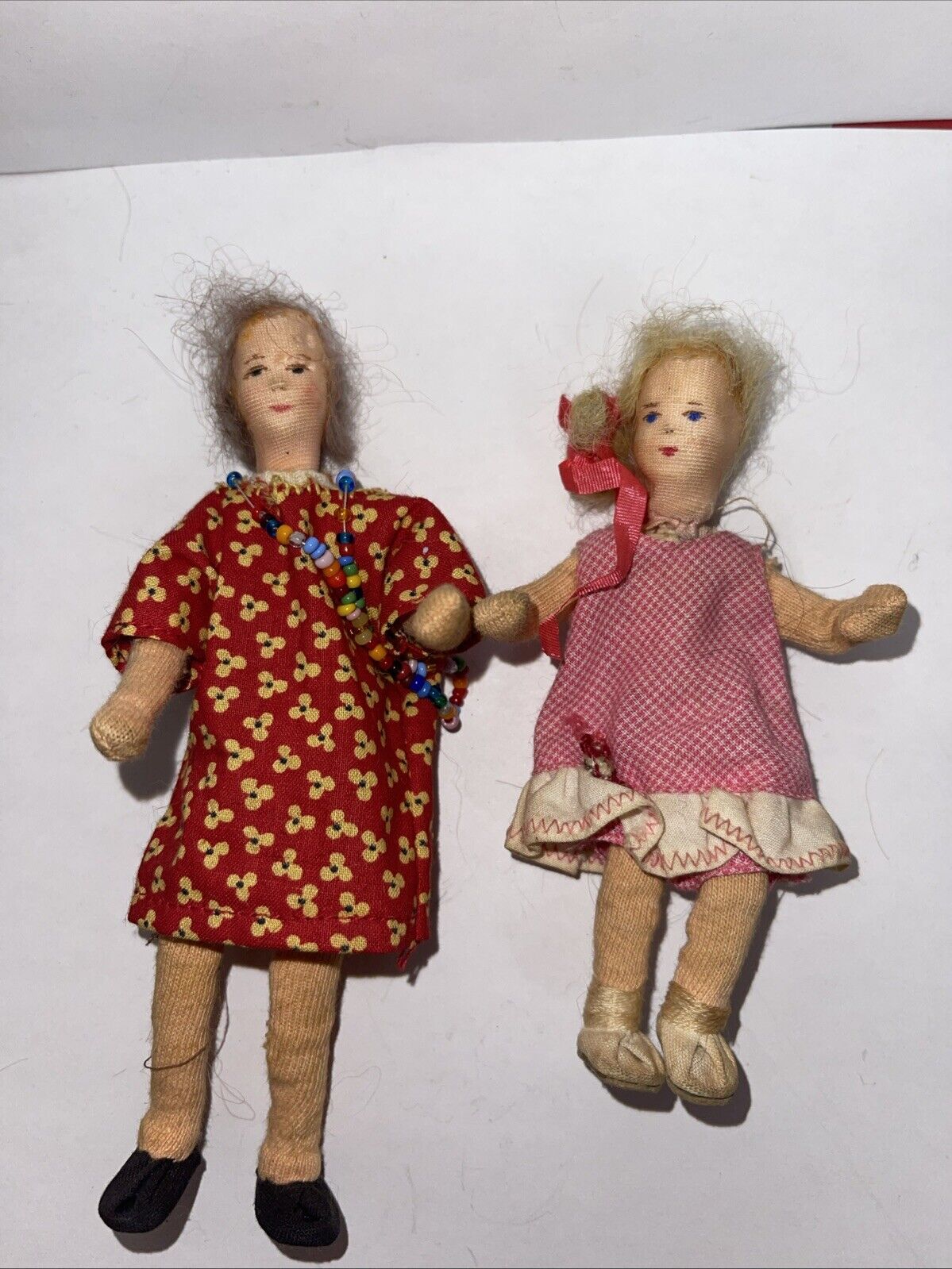 Vintage Erna Meyer Stockinette Posable Dollhouse Girls Lot 2. #3