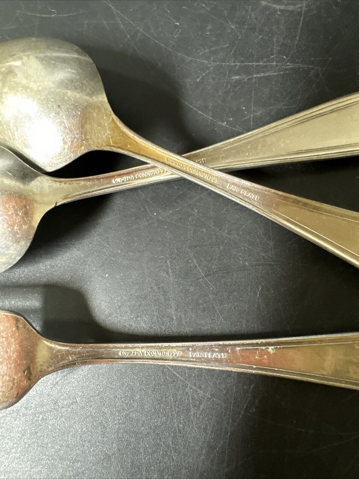 Oneida Community Par Plate Forks And Teaspoons/ Lot Of 14