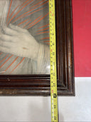 Antique 19th Century 1850s Sacred Heart Of Jesus Christ Chromolithograph Print