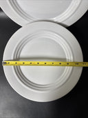 Crate & Barrel BOSCOWARE WHITE Dinner Plate 11"/ Lot Of 4