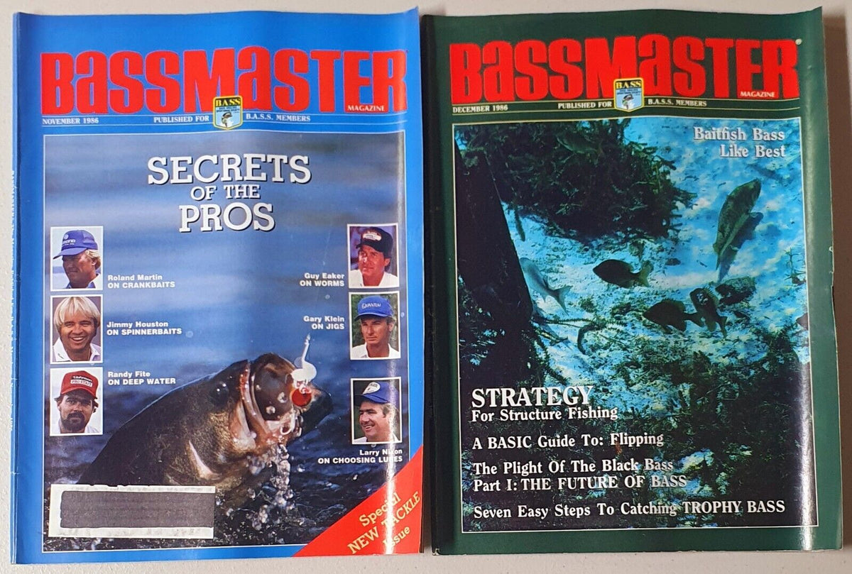 Bass Master Magazinet Lot of 9 Jan-Dec. (1986)