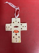 Vintage  Porcelain Cross Christmas Ornament Lot 12