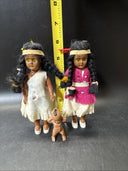 Vintage American Indian Dolls/ Lot Of 2 + Baby