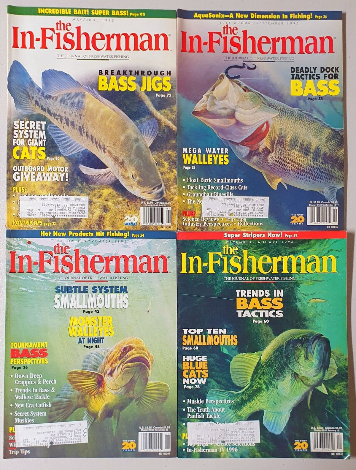 In-Fisherman Magazines Lot of 7 #1-7 (Feb 1995 - Jan 1996)