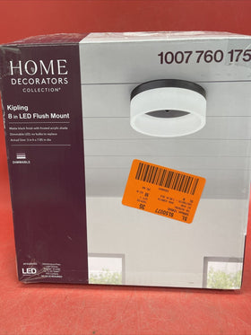 Home Decorators Collection 8in. Black LED Flush Mount.