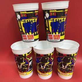 DICK TRACY DISNEY MOVIE PLASTIC CUP McDONALD'S & COCA-COLA Lot 5