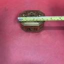 2 Vtg Brass Cricket Incense Hinged Latch Trinket Boxes India Octagon & Rectangle