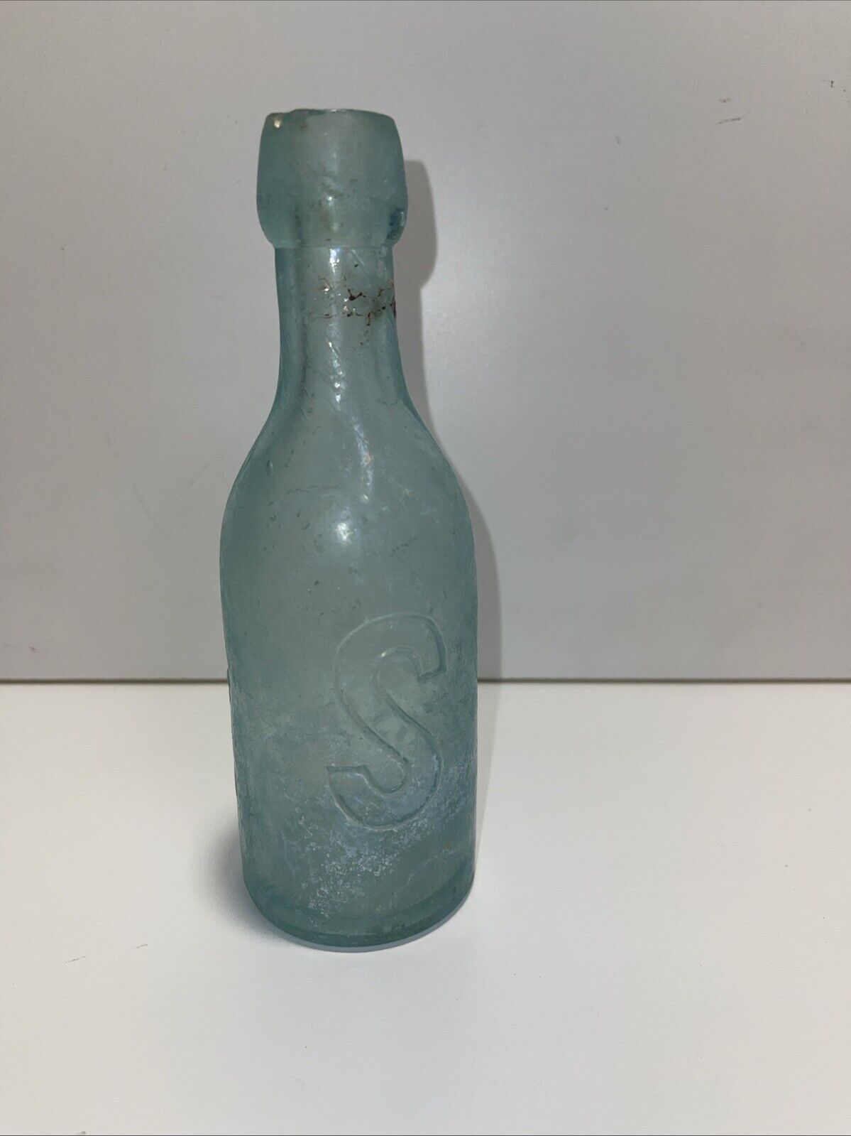 Seitz Brothers Easton Pennsylvania Glass Vintage Beer Bottle 7.25” Green Blob