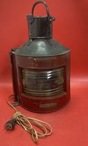 Vintage Nautical Lantern.Bow Port Patt.23.By Birmingham Engr Co.LTD. Electrified