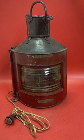 Vintage Nautical Lantern.Bow Port Patt.23.By Birmingham Engr Co.LTD. Electrified