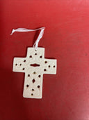 Vintage  Porcelain Cross Christmas Ornament Lot 12