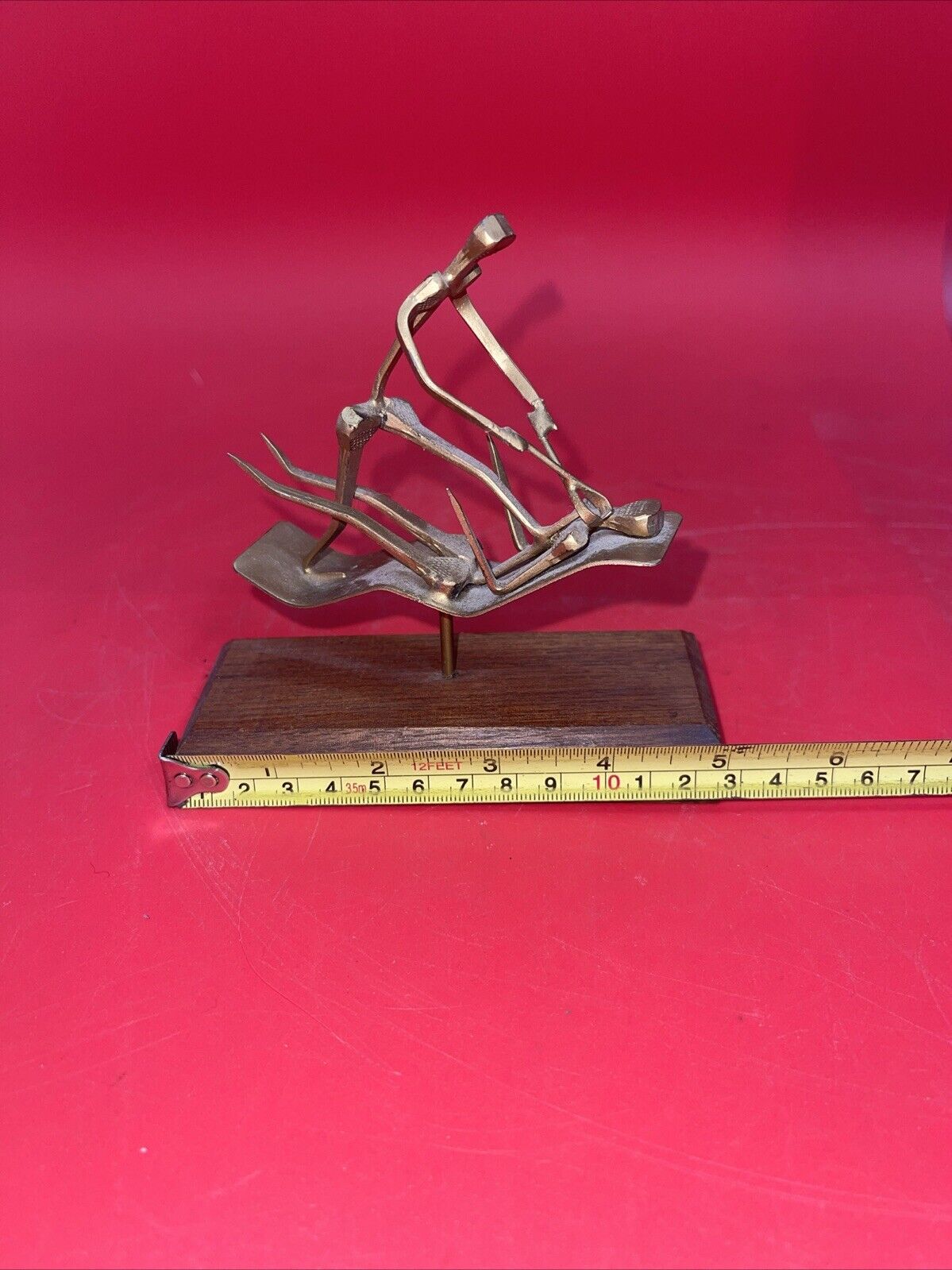 Vintage Metal Sculpture of Dentist and Patient 5”