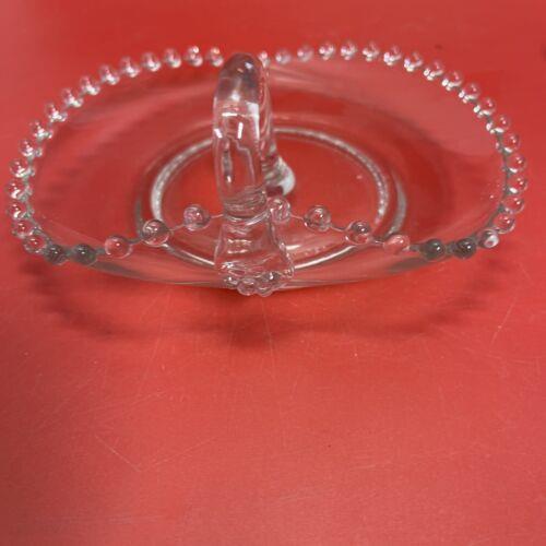 Vintage Imperial Glass Candlewick Heart Shaped & Serving Dish Divided Into Four