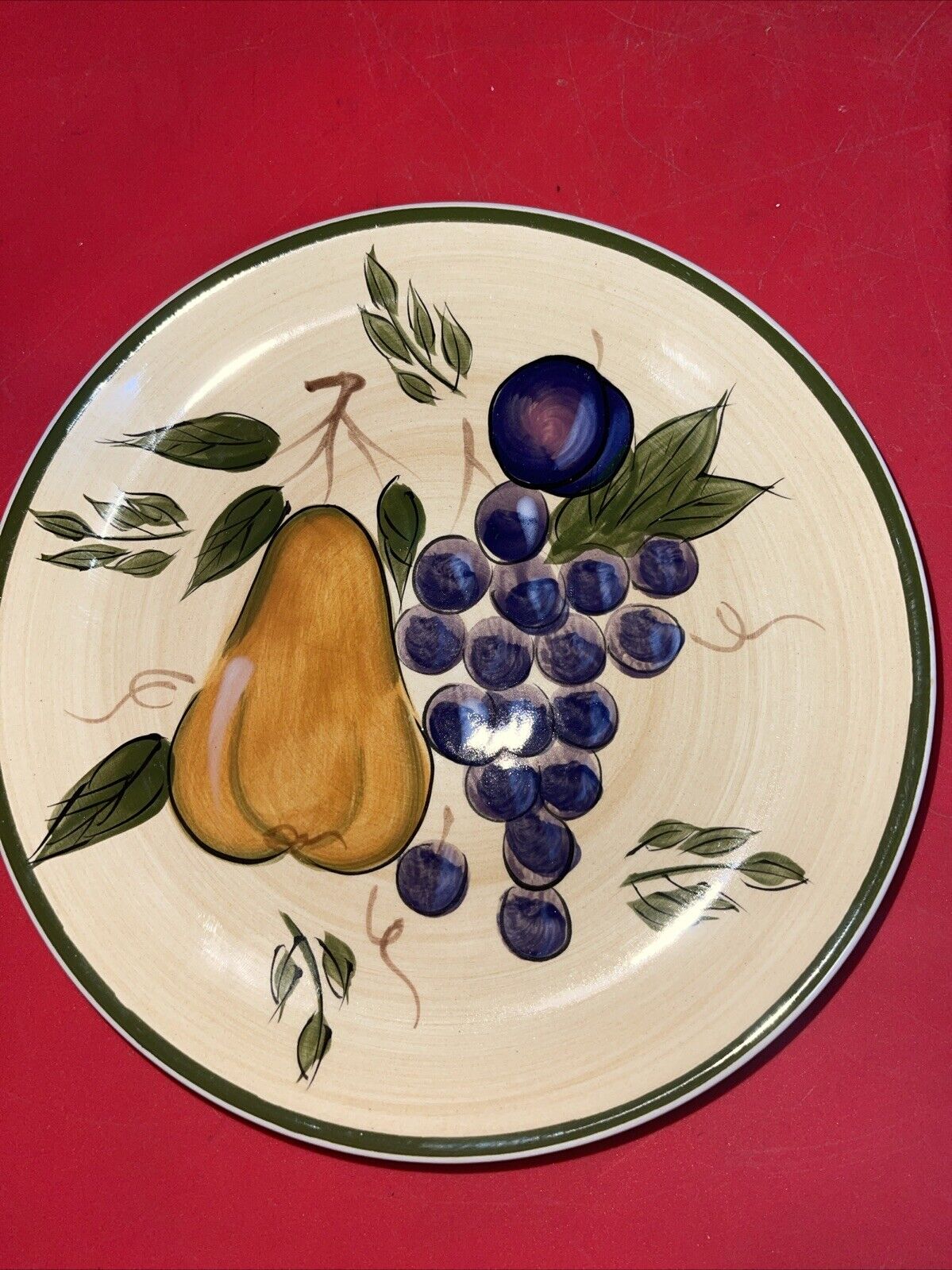 Gibson Everyday Fruit Grove Set Of 4 Hand Painted Desserts Plates 6.3/4”