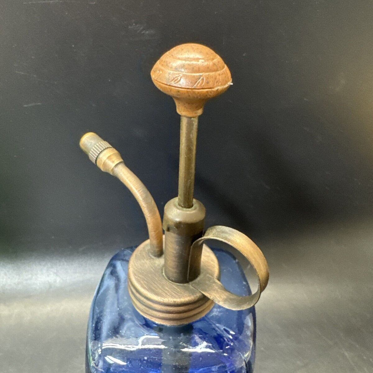 Vintage Blue And Green Glass Perfume Bottle/ Lot Of 2