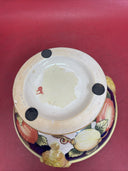 Vintage Hand Painted Ceramic Pedestal Fruit Bowl 8 in Diameter 4.5 in Tall