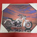 2 HARLEY DAVIDSON COLOR PRINTS 10 & 8 HARDBOARD