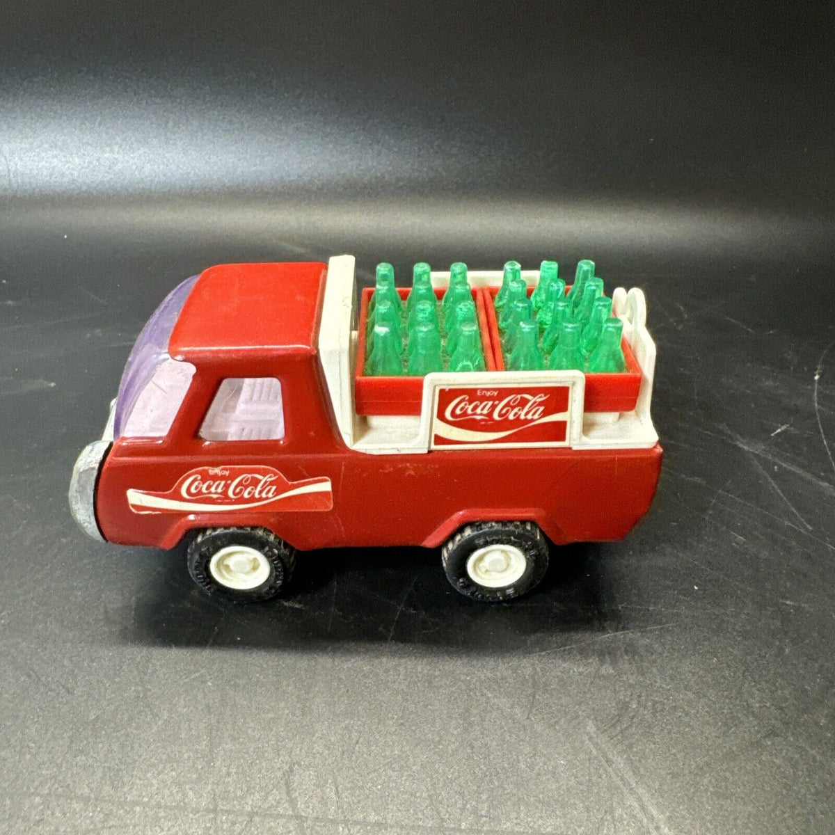 Vintage Buddy L Coca Cola Delivery Trucks,  Tractor Trailer Red Metal Coke Bottl