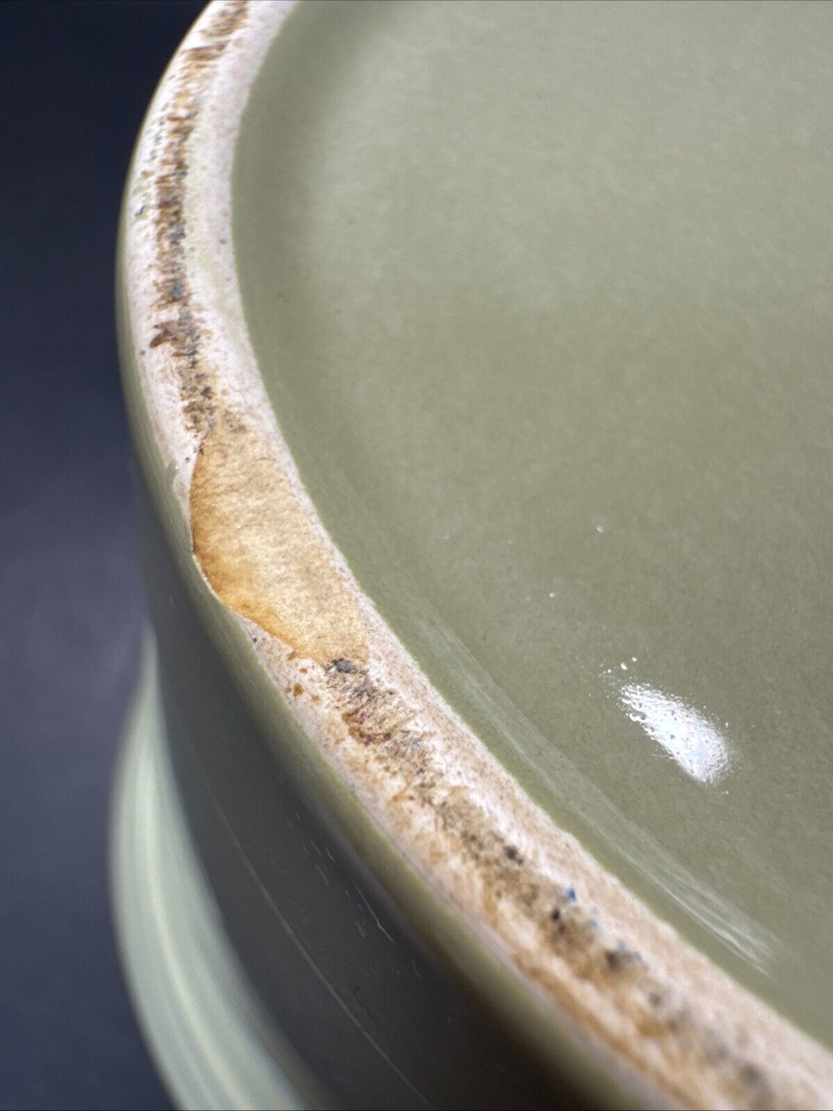 Ceramic Green Planter With Underbowl 5”x 6.1/3”