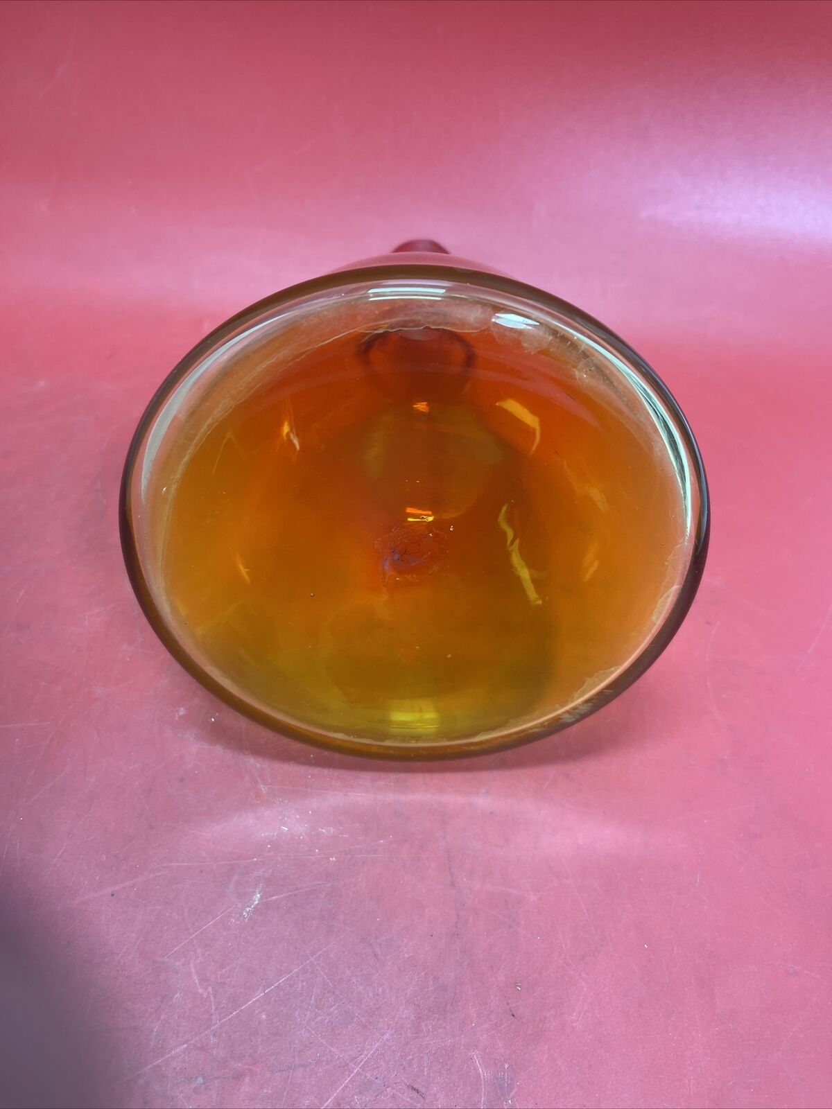 Blenko Decanter 6122S Tangerine 9”1960s Vintage. No Stopper.