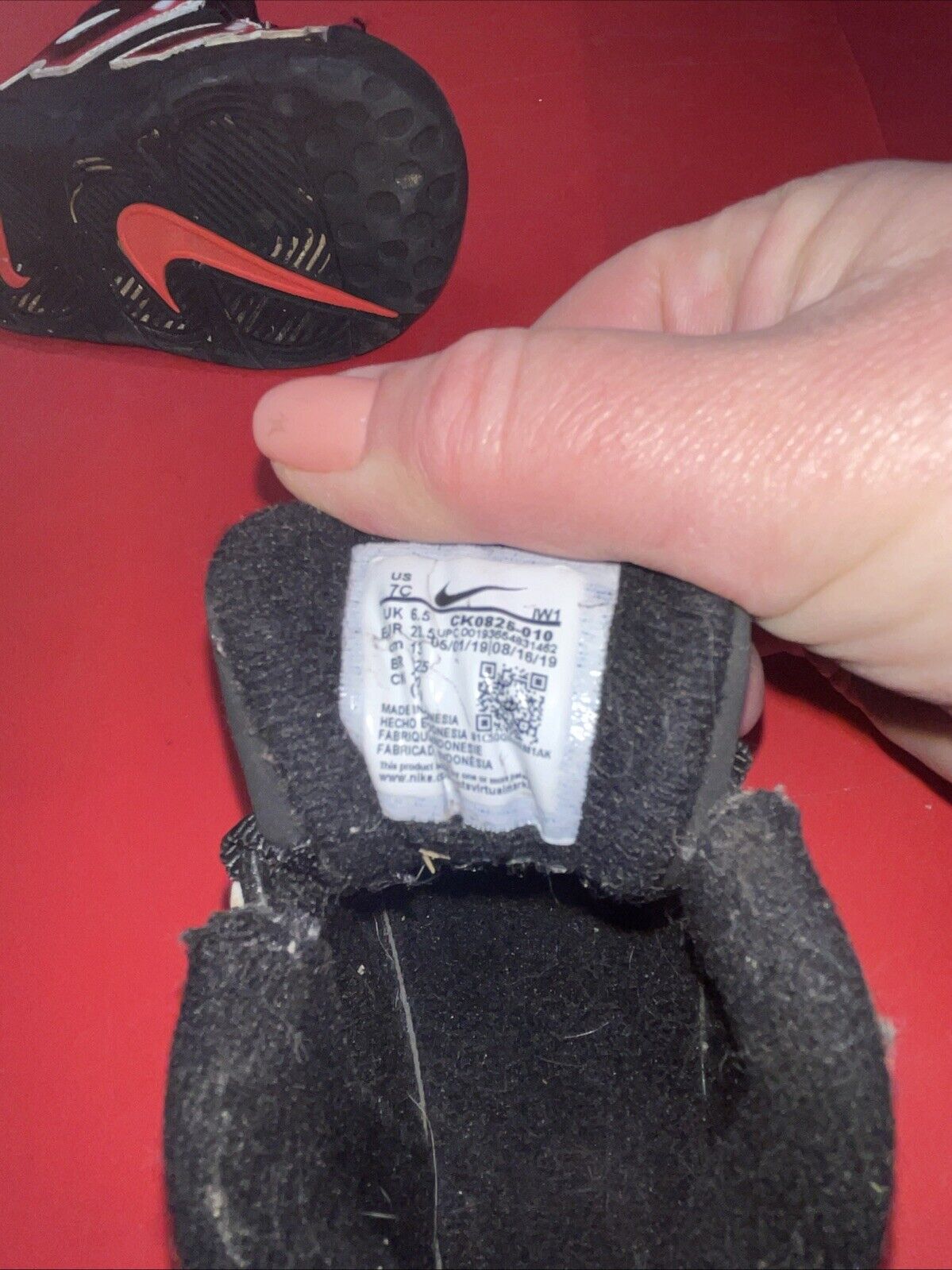 Nike Air Uptempo Black CK0825-010 Toddler Shoes - Size 7C