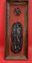 Vintage Revolutionary War Colonial Soldier and Eagle Wall Plaque