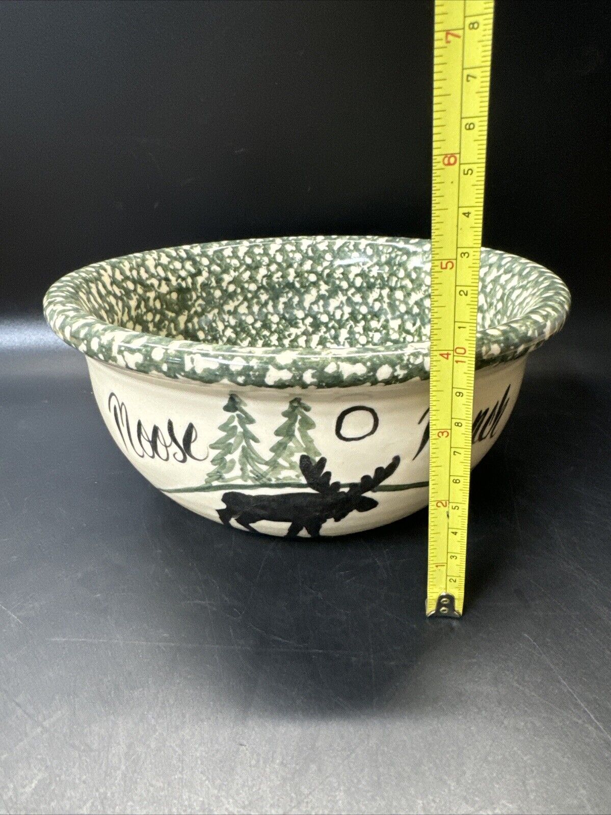 Vintage Pottery Bowl MOOSE MUNCH