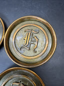 VINTAGE SOLID METAL COPPER FINISH LETTER E/ Lot Of 8