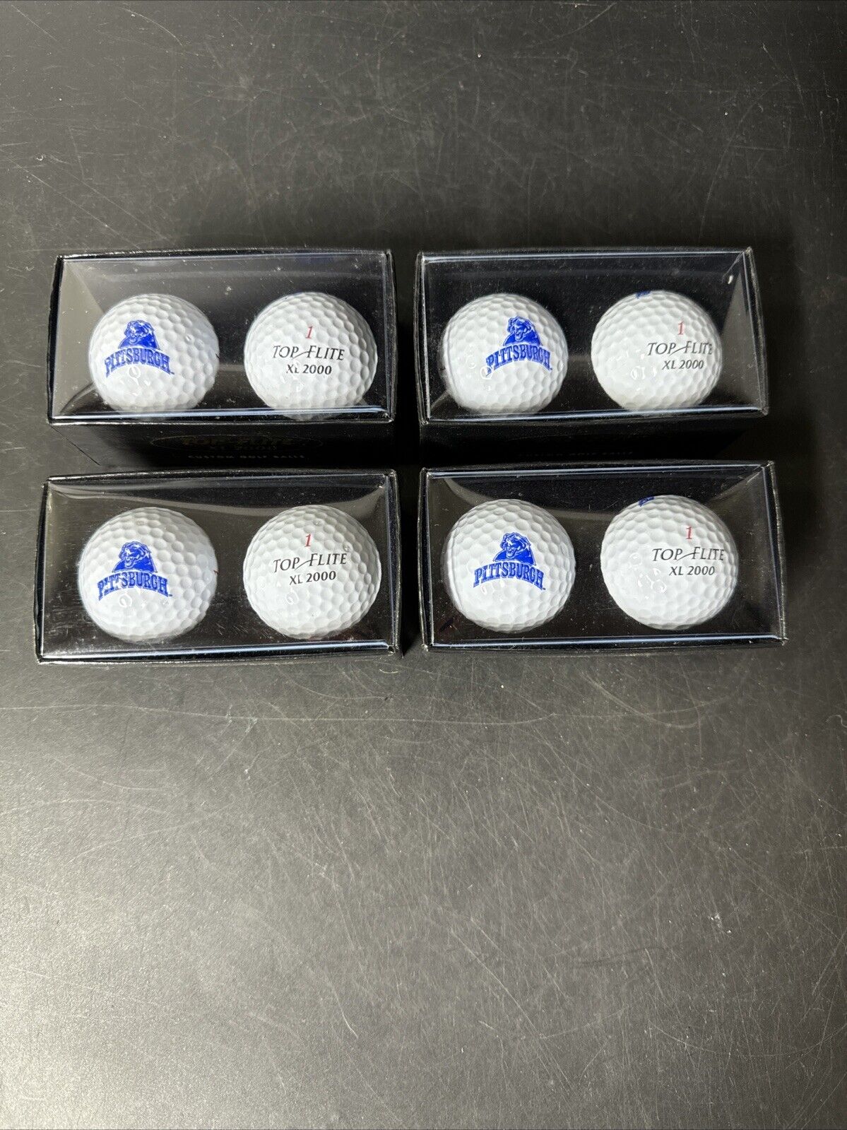 TOP FLITE XL 2000 Custom Golf Balls Pittsburgh in Boxes/ Lot Of 8pcs