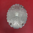 Silver Plate, Patterned Oval Stand, 8 “x 6 “