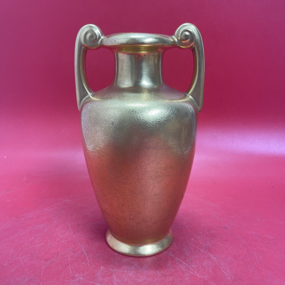 Vintage Gold Etched Pickard Vase/Urn,9" 876