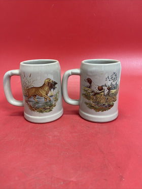 McCoy Pointer &Golden Retriever, Dog Mug, Ceramic, Collectible, Made in USA Lot2