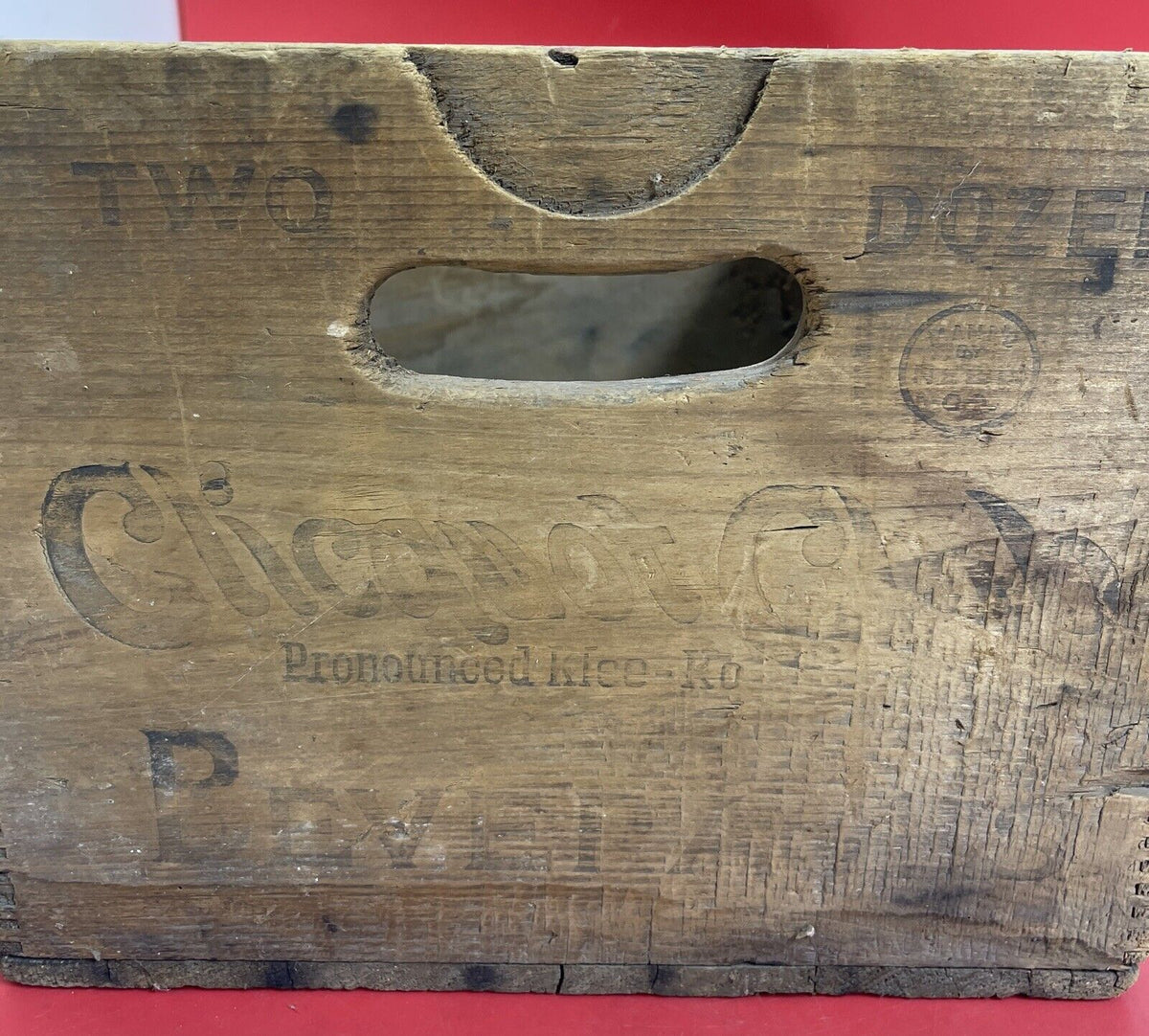 Antique Clicquot Club Wooden Soda Beverage Crate Box, Ginger Ale Sarsaparilla