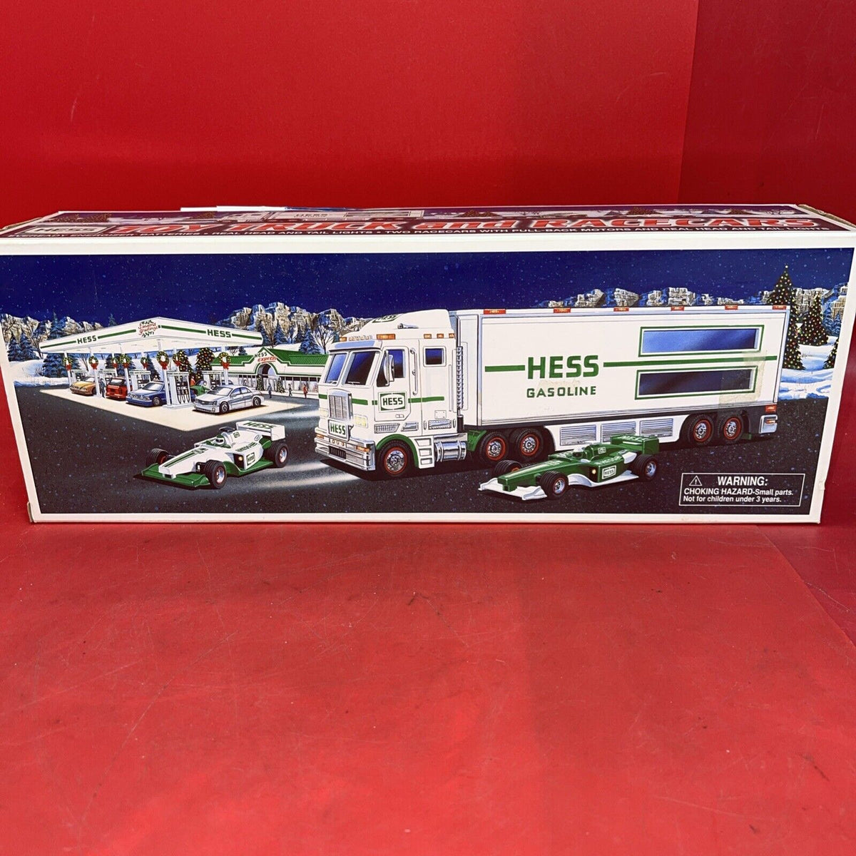 2003 Hess Toy Truck and Racecars Original Box & Bag