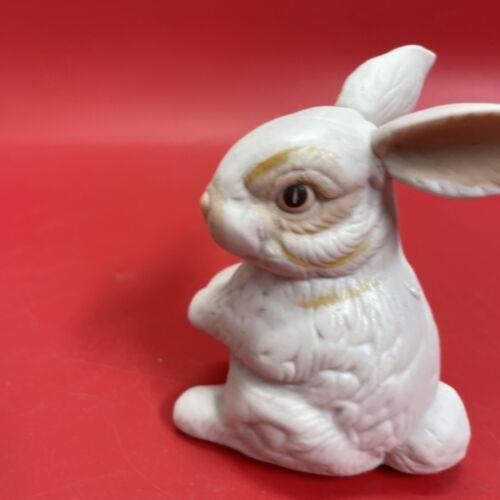 Pair of Royal Crown Bunny Rabbit Figurines Signed J Byron