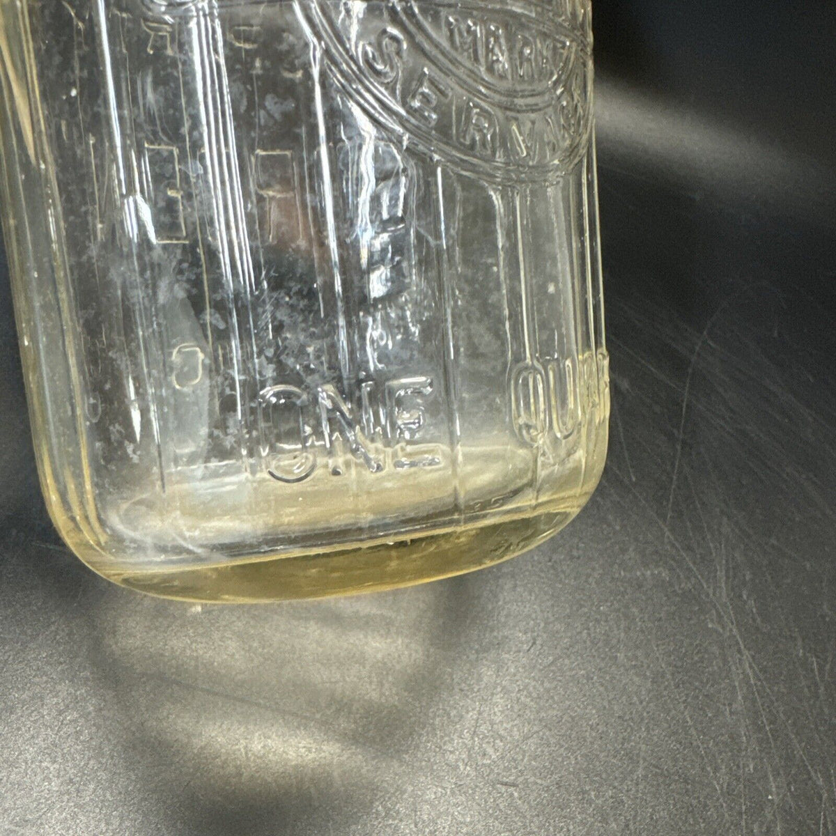 Antique Property Of Borden's Farm Products Coinc. Bottle One Quart