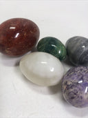 Vintage Set Hand Carved Eggs with Label Made in Italy